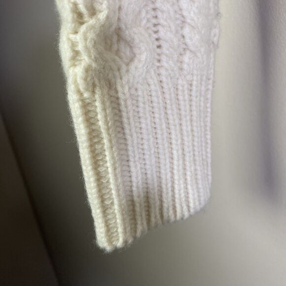 J Crew Merino Wool Shawl Collar Irish Aran Fisherman Cardigan Sweater  Men XS - Picture 12 of 16